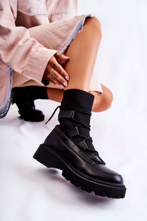 Massiivsed saapad  mustad Fallor