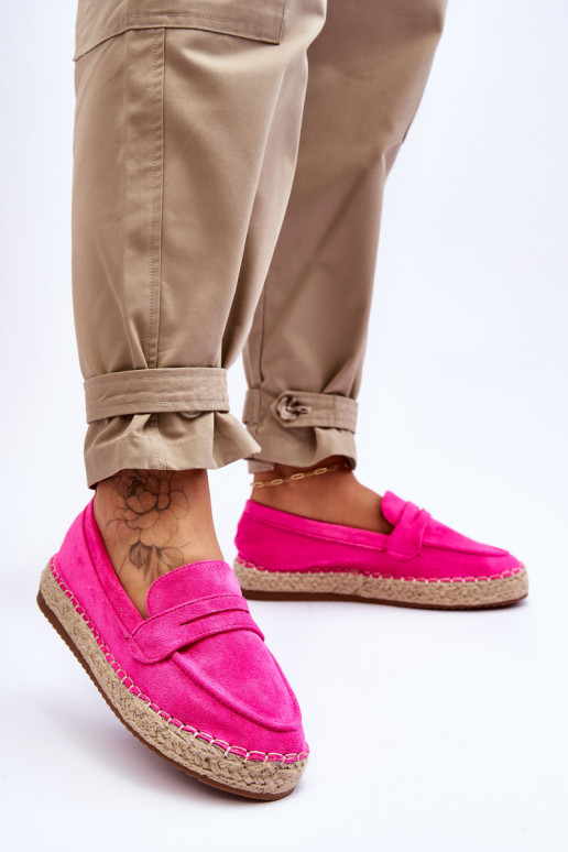 Seemisnahast espadrillid tumeroosad värvi Keyla