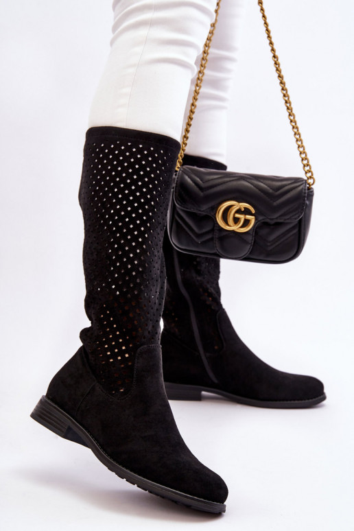 Ažuursed seemisnahast pika säärega... Ažuursed seemisnahast pika säärega...