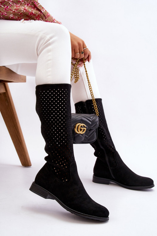 Ažuursed seemisnahast pika säärega... Ažuursed seemisnahast pika säärega...