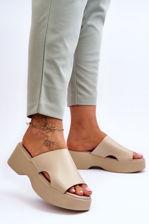 Sussid platvormiga beeži värvi Lucami