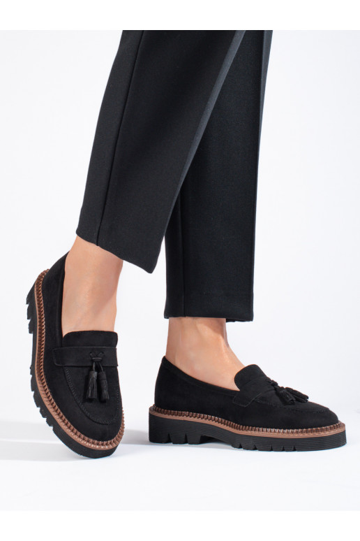 Seemisnakhsed mokassiinid Vinceza Mustad