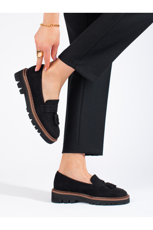 Seemisnakhsed mokassiinid Vinceza Mustad