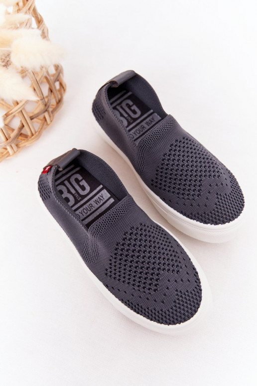 Laste jalanõud spordijalatsid Slip-On Big Star halli värvi