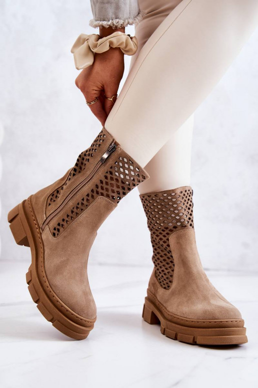 massiivsed saapad Nicole pruunid värvi massiivsed saapad Nicole pruunid värvi