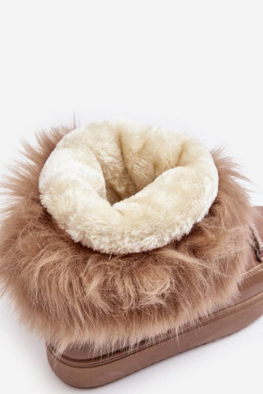 Nööpidega lumesaapad nööritavad beeži...