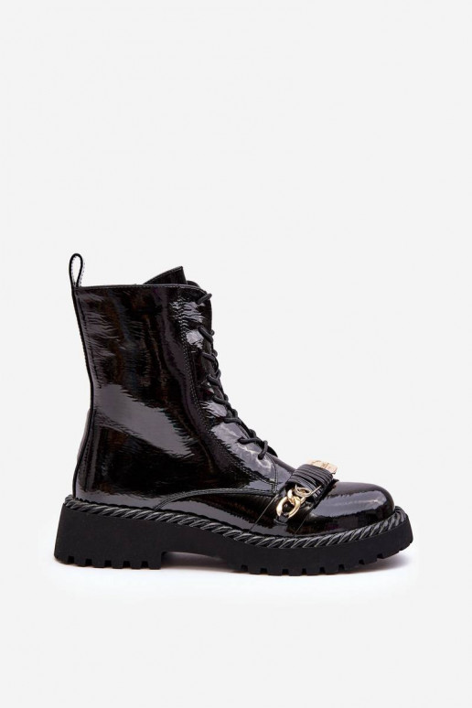 Laque saapad kaunistustega mustad...