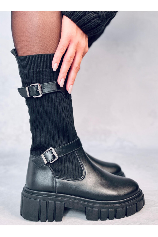 Pika säärega saapad  RHEA BLACK