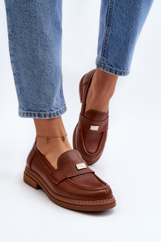 Naiste mokassiinid pruunid värvi Naiste mokassiinid pruunid värvi