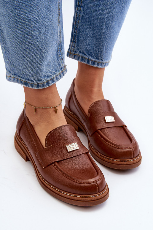 Naiste mokassiinid pruunid värvi Naiste mokassiinid pruunid värvi