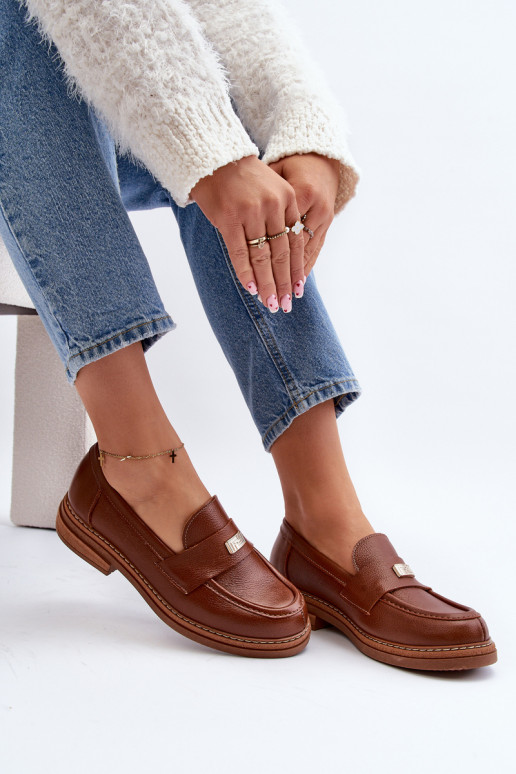Naiste mokassiinid pruunid värvi Naiste mokassiinid pruunid värvi