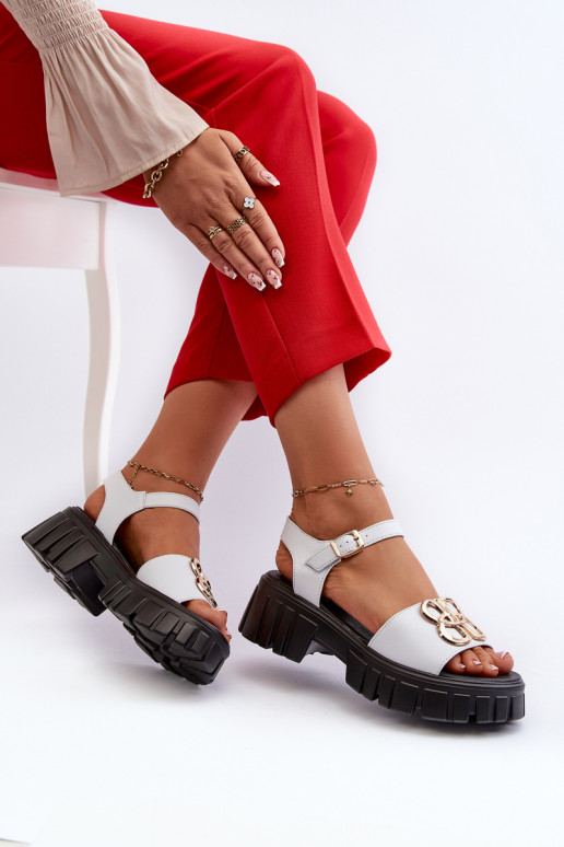 Naistesandaalid  valget värvi Vinceza Naistesandaalid  valget värvi Vinceza