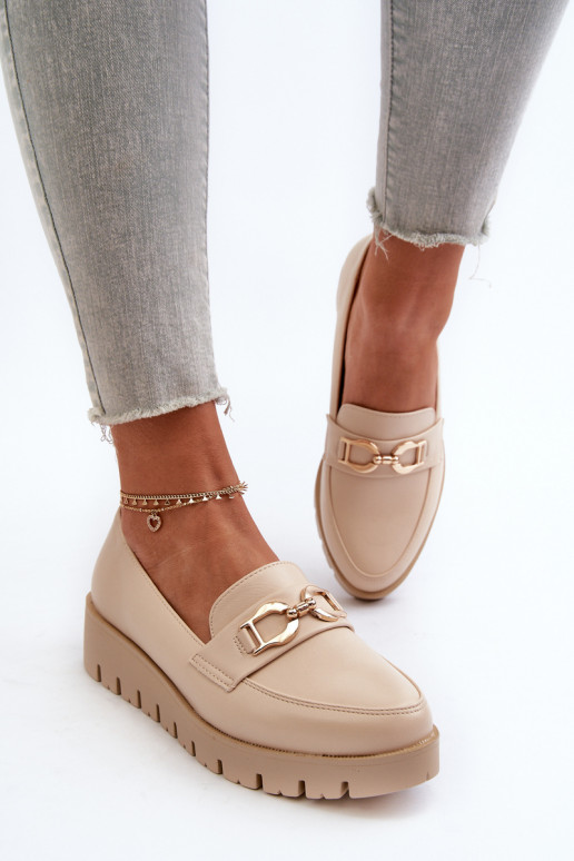 Kullatud tallaga naiste mokassiinid...