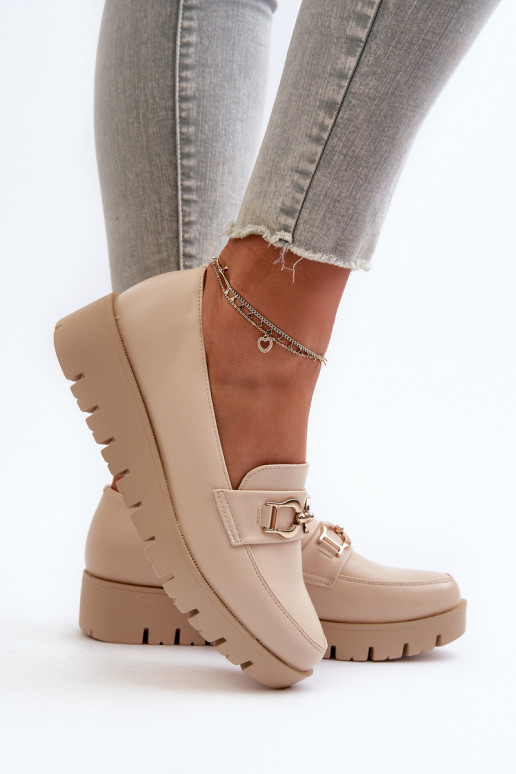 Kullatud tallaga naiste mokassiinid...