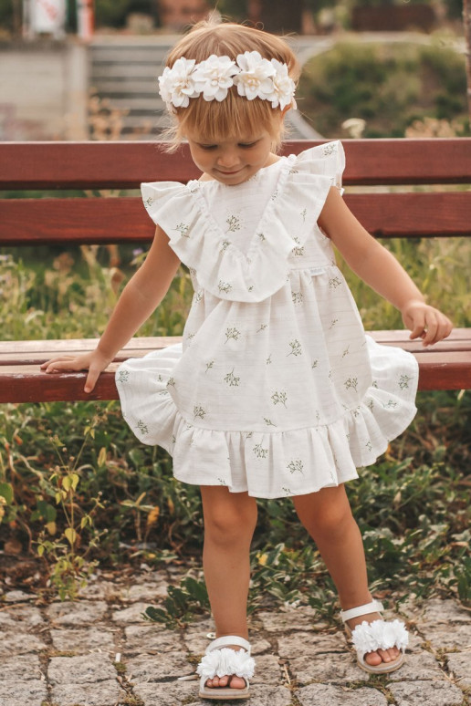 Valged lilledega sandaalid lastele Valged lilledega sandaalid lastele