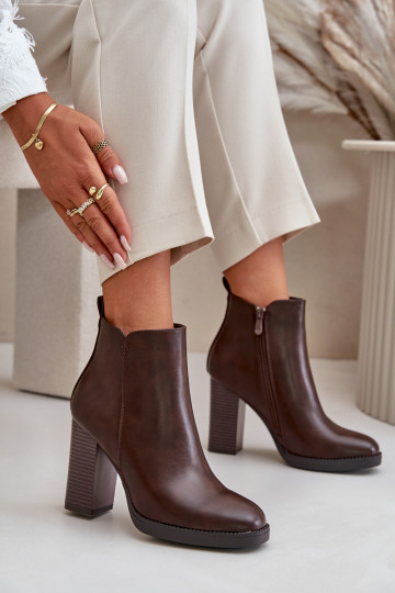 voodriga Pealiste poolsaapad Eko Pealhk tumepruuni värvi Teresine