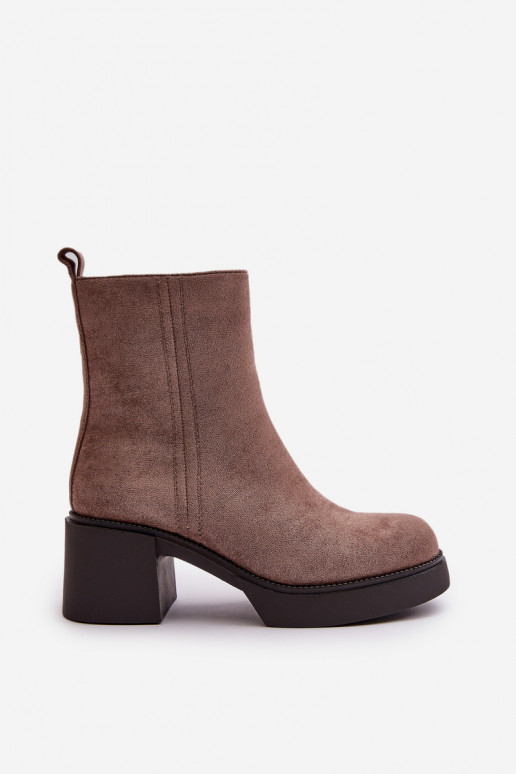 Eco Suedeosissee Pealiste omad Pealiste poolsaapad beeži värvi Meriluna Eco Suedeosissee Pealiste omad Pealiste poolsaapad beeži värvi Meriluna