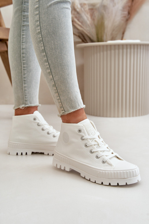 naiste saapad madala säärega Kuubiku jaoks Big Star OO274009 valget värvi