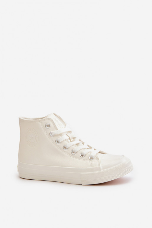 naiste saapad voodriga eko-nahast valget värvi Big Star OO274932