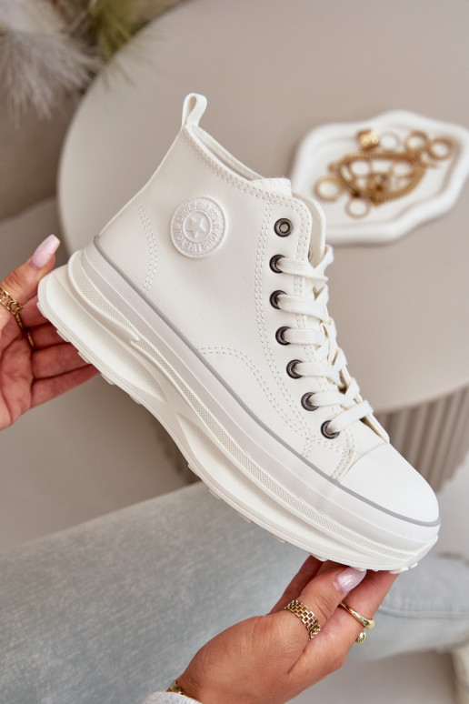 naiste saapad platvormiga Eko Pealhk Big Star OO274064 valget värvi