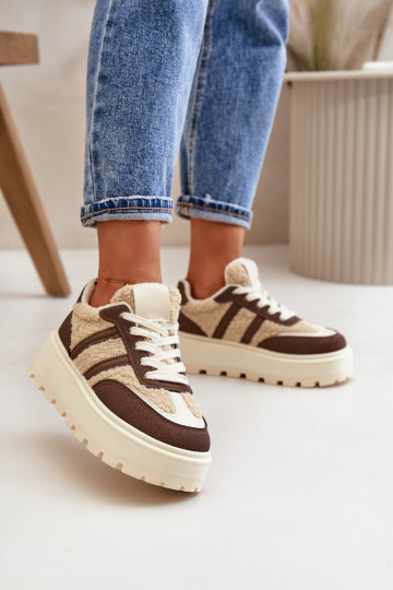 voodriga Sneakers tüüpi jalanõud Pealiste omad platvormiga soojad saapad pruunid värvi Daivlene 2