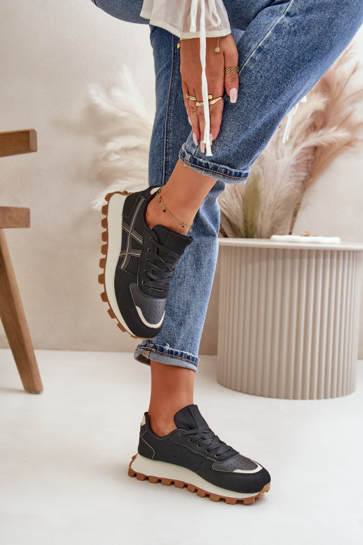 Sneakers tüüpi jalanõud spordijalatsid Pealiste omad nööritavad platvormiga msuud Mialunae Sneakers tüüpi jalanõud spordijalatsid Pealiste omad nööritavad platvormiga msuud Mialunae