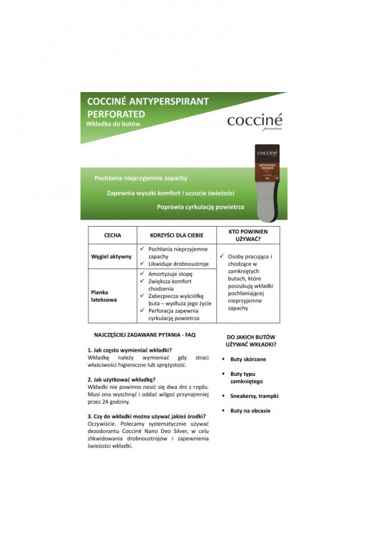 Coccine  Aktiivsöega sisetükid