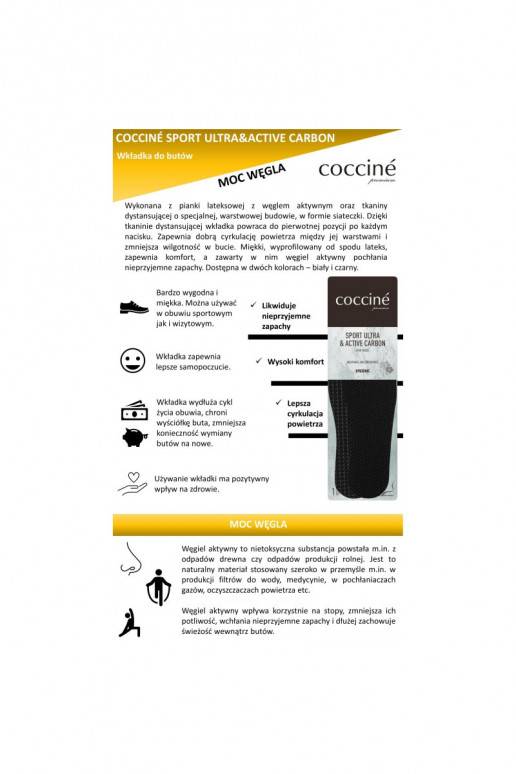 Coccine Aktiivsöega sisetükid Sport Ultra With Active Carbon Coccine Aktiivsöega sisetükid Sport Ultra With Active Carbon