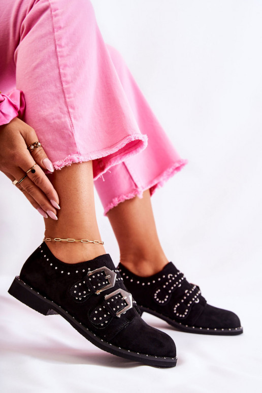 jalatsid neetide ja pandlaga Lu Boo mustad jalatsid neetide ja pandlaga Lu Boo mustad