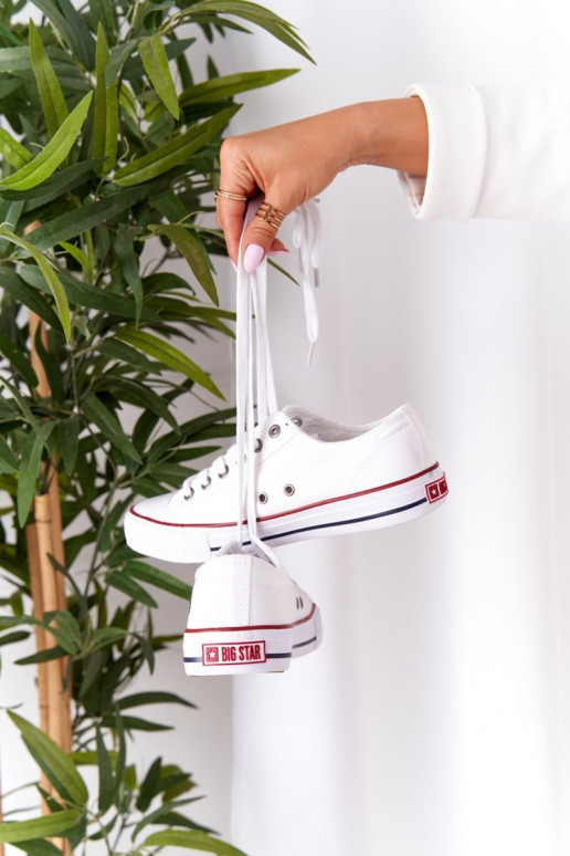 Klassikalise mudeli madalad tennised Big Star DD274336 valget värvi