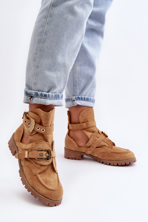 Lu Boo Seemisnahast kingad pruunid värvi Rock Girl Lu Boo Seemisnahast kingad pruunid värvi Rock Girl