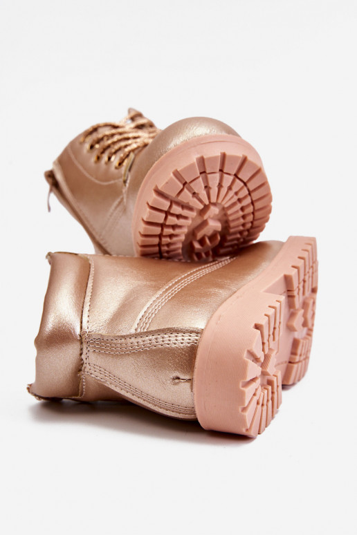 Vaikiški suvarstomi aulinukai pašiltinti rausvo aukso spalvos Dexter