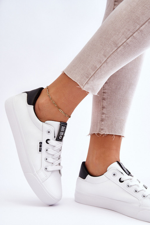 Stiilsed spordijalatsid naturaalsest nahast Big Star EE274312 Valget-mustad Stiilsed spordijalatsid naturaalsest nahast Big Star EE274312 Valget-mustad