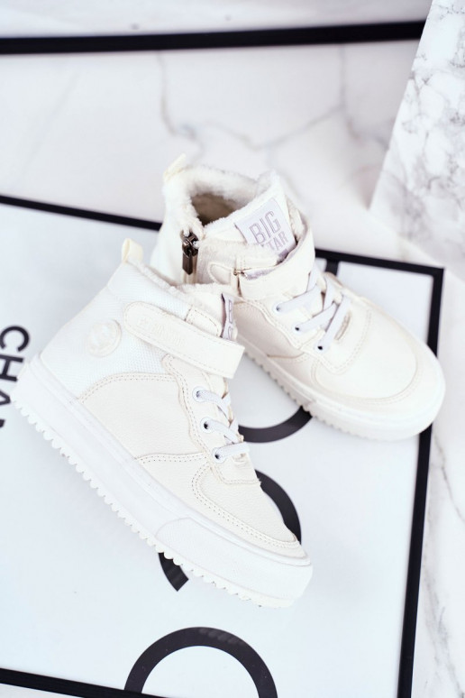 Laste jalanõud voodriga Sportliku stiiliga jalanõud Big Star GG374041 valget värvi