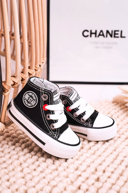 Laste jalanõud vabaajajalatsi tõmblukuga BIG STAR HH374188 mustad