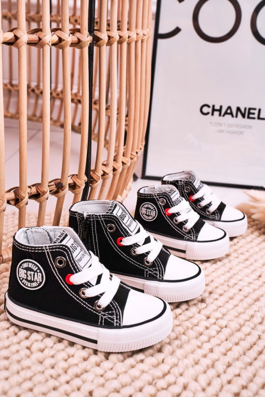 Laste jalanõud vabaajajalatsi tõmblukuga BIG STAR HH374188 mustad