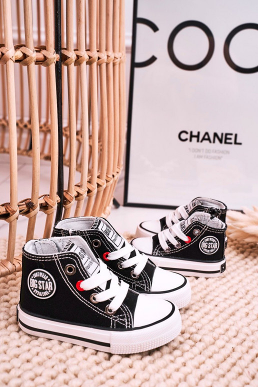 Laste jalanõud vabaajajalatsi tõmblukuga BIG STAR HH374188 mustad