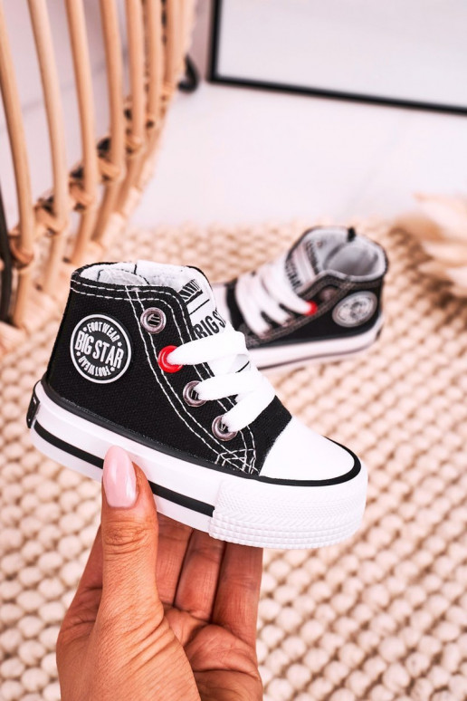 Laste jalanõud vabaajajalatsi tõmblukuga BIG STAR HH374188 mustad