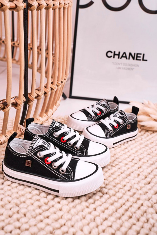 Laste jalanõud Klassikalise mudeli madalad tennised BIG STAR HH374194 mustad Laste jalanõud Klassikalise mudeli madalad tennised BIG STAR HH374194 mustad