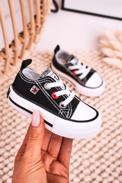 Laste jalanõud Klassikalise mudeli madalad tennised BIG STAR HH374194 mustad Laste jalanõud Klassikalise mudeli madalad tennised BIG STAR HH374194 mustad