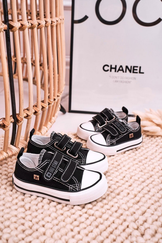 Laste vabaajajalatsid krõpsudega kinnitatav BIG STAR HH374200 mustad Laste vabaajajalatsid krõpsudega kinnitatav BIG STAR HH374200 mustad