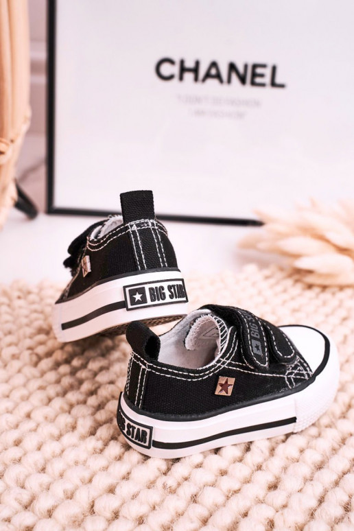 Laste vabaajajalatsid krõpsudega kinnitatav BIG STAR HH374200 mustad Laste vabaajajalatsid krõpsudega kinnitatav BIG STAR HH374200 mustad