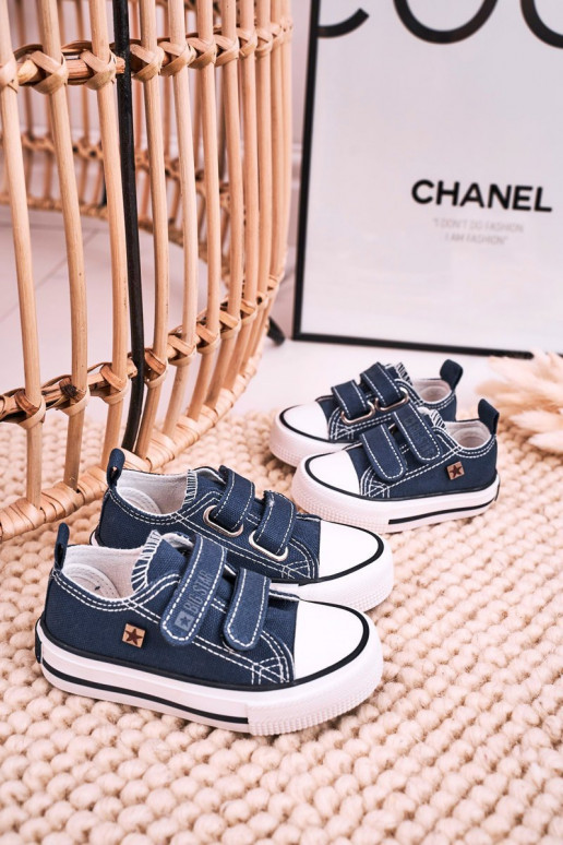 Laste vabaajajalatsid krõpsudega kinnitatav BIG STAR HH374201 tumesinist värvi Laste vabaajajalatsid krõpsudega kinnitatav BIG STAR HH374201 tumesinist värvi