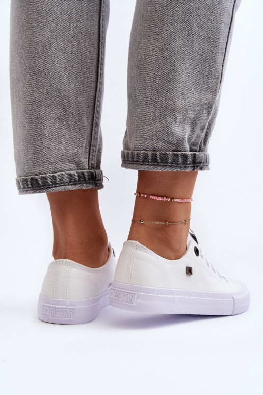 Klassikalise mudeli madalad tennised BIG STAR AA274010 valget värvi