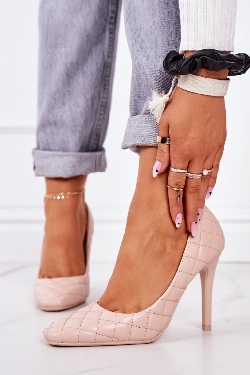 Elegantsed teppima kõrge kontsaga beeži värvi Rosanna