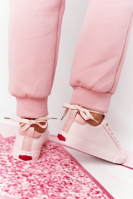 Stiilsed spordijalatsid naturaalsest nahast CROSS JEANS HH2R4004C Tumeroosad värvi