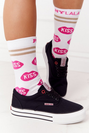 Spordijalatsid platvormiga CROSS JEANS FF2R4002C mustad