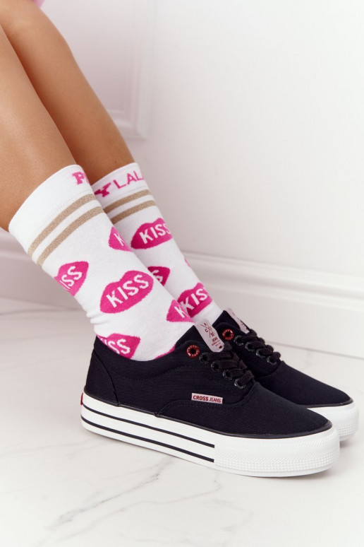 Spordijalatsid platvormiga CROSS JEANS FF2R4002C mustad Spordijalatsid platvormiga CROSS JEANS FF2R4002C mustad