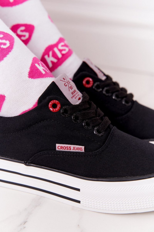 Spordijalatsid platvormiga CROSS JEANS FF2R4002C mustad Spordijalatsid platvormiga CROSS JEANS FF2R4002C mustad