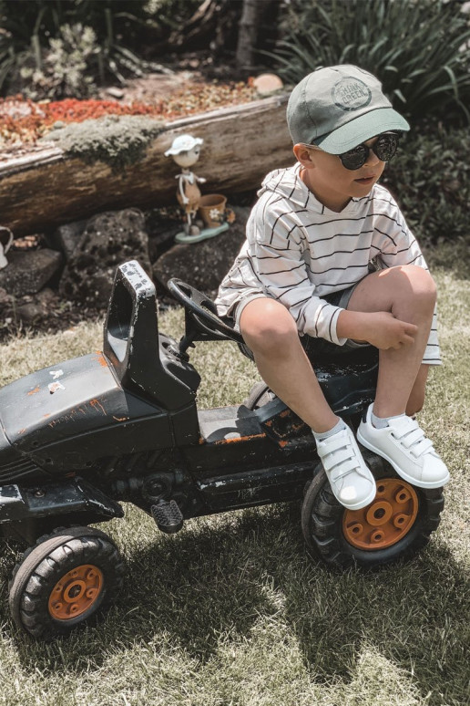 Laste jalanõud Spordijalatsid krõpsudega kinnitatav Valget-mustad California